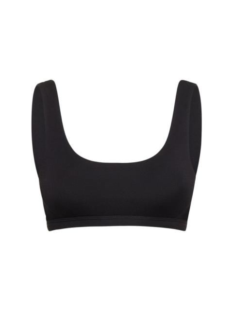 Scoop neck stretch jersey bra