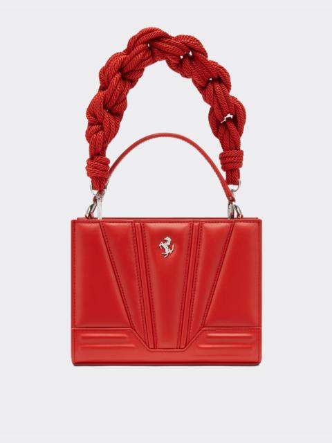 Ferrari GT leather micro tote bag with scoubidou detail