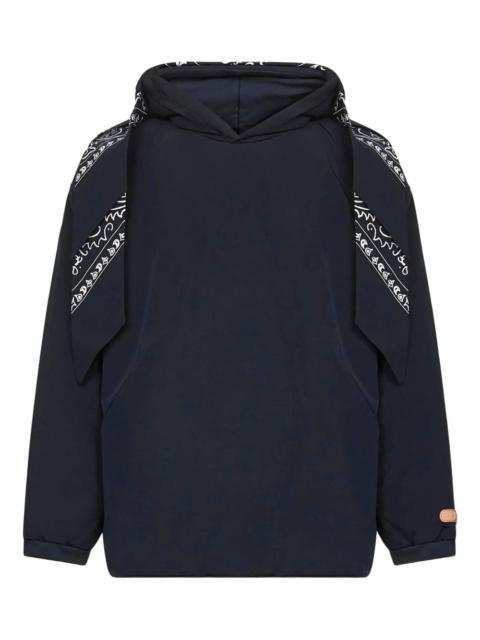 hooded patterned hoodie