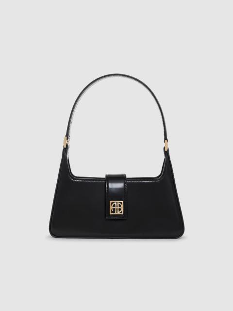 Lou Shoulder Bag - High-Shine Black