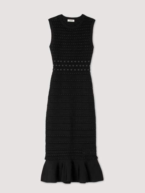 KNIT MIDI DRESS WITH STUDS