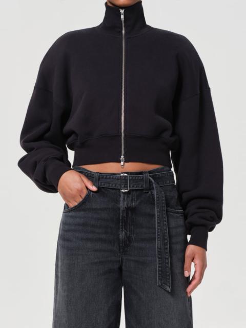 DARBY ZIP UP IN WASHED BLACK