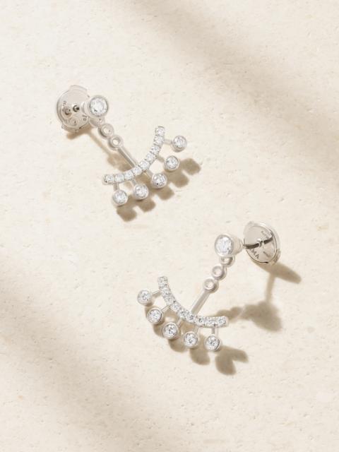 Dewdrop Jacket 18-karat White Gold Diamond Earrings