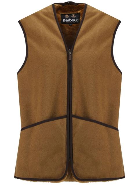 bicolour zipped gilet