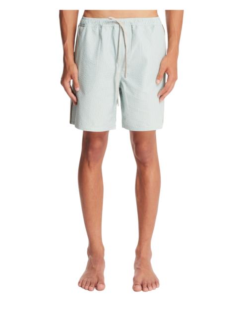 White Striped Swim Shorts