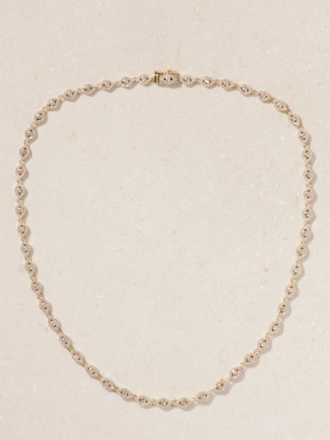 Small Evil Eye Eternity 14-karat Gold Diamond Necklace