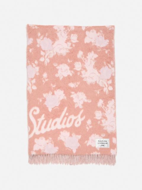 Wool logo blanket - Pink