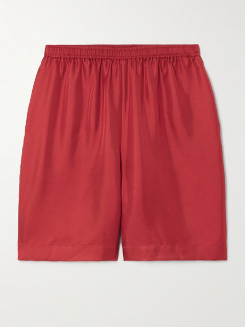 Zinia Silk-twill Shorts