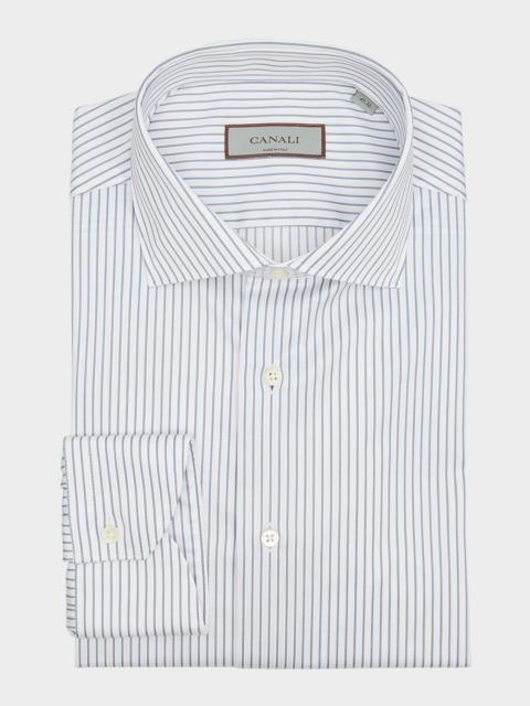 Men's Cotton Narrow Stripe Dress Shirt