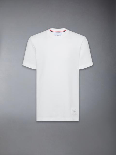 White Classic Pique Rib Side Insert 4-Bar T-shirt