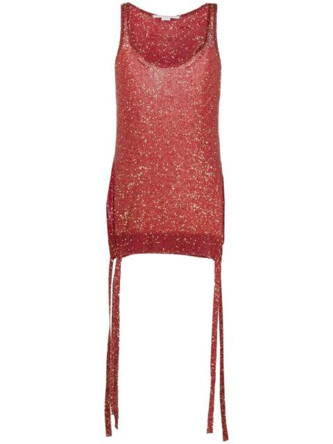 sequin-embellished knit tank top