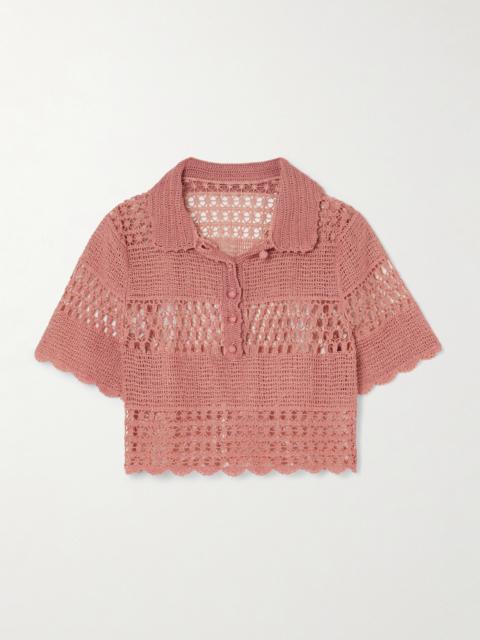 Wanderlust Sun Crocheted Cotton-blend Top