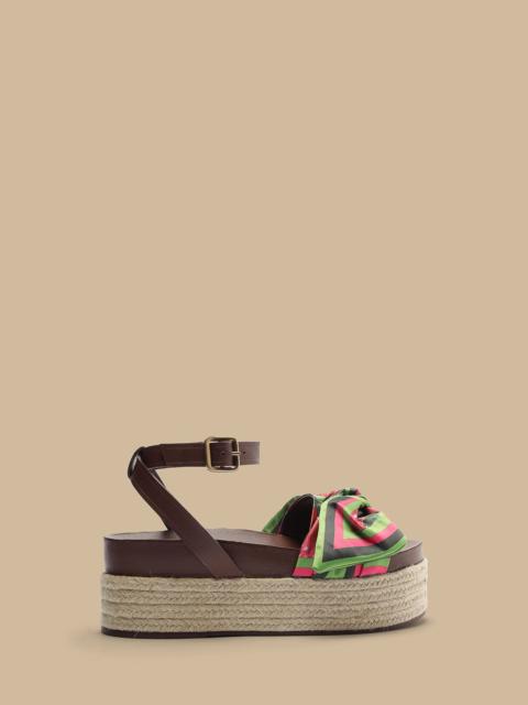 Marsala Scarf Espadrille Flatform Sandal