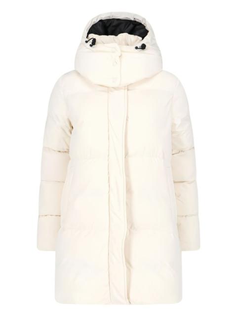hooded down-padded coat