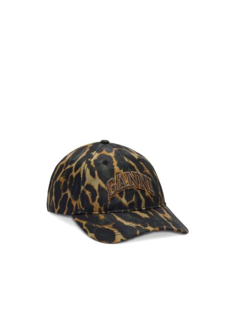 leopard-print baseball cap