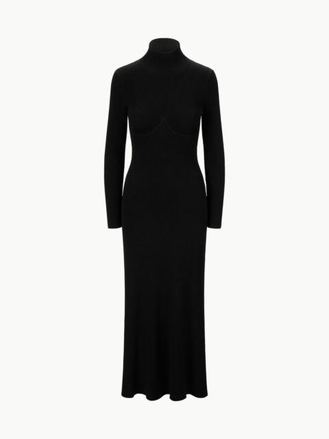 STAUD OBSIDIAN DRESS BLACK
