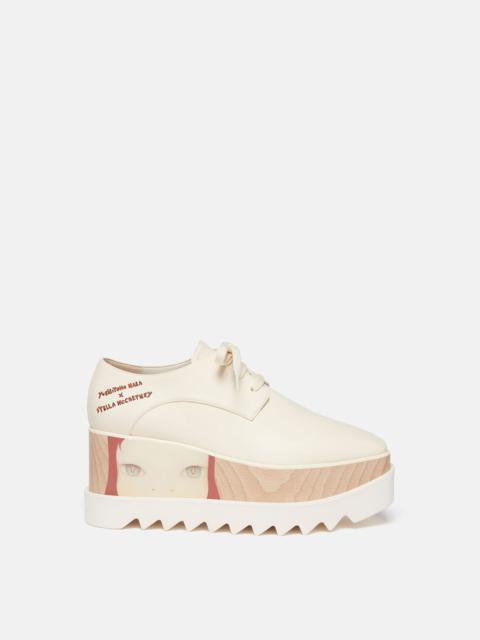 Stella McCartney Elyse Twins I Print Platform Shoes REVERSIBLE