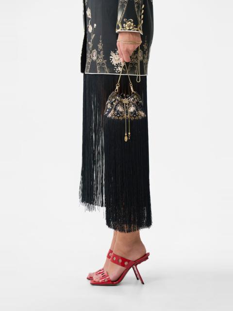 DRAWSTRING POUCH WITH FRINGING