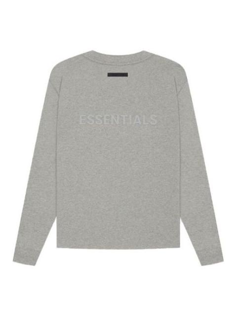 Fear of God Essentials SS21 Long Sleeve Tee Dark Heather Oatmeal FOG-SS21-614