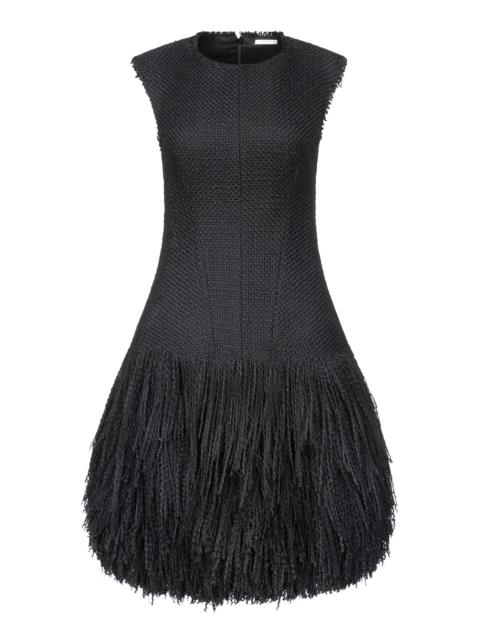 Talia Tweed Wool Mini Dress black