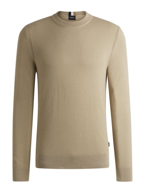 MICRO-STRUCTURED SWEATER IN COTTON