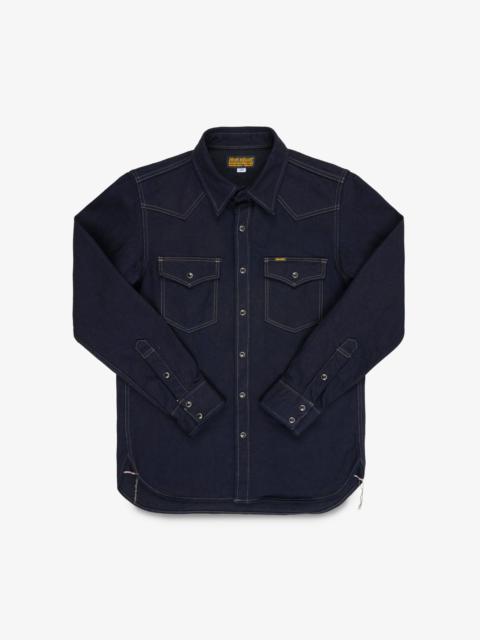 14OZ SELVEDGE DENIM WESTERN SHIRT - INDIGO/BLACK