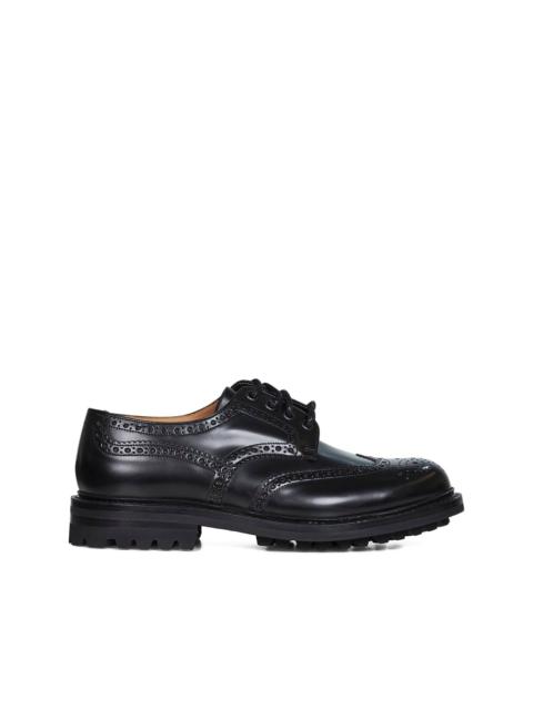 brogue leather derby shoes
