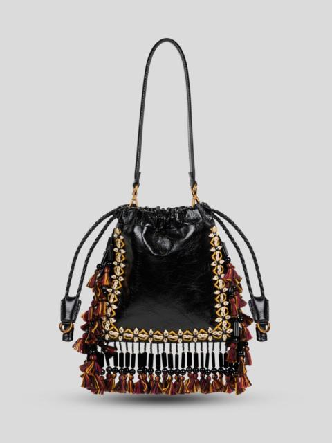 SMALL LEATHER KALISPERA BAG WITH FRINGING