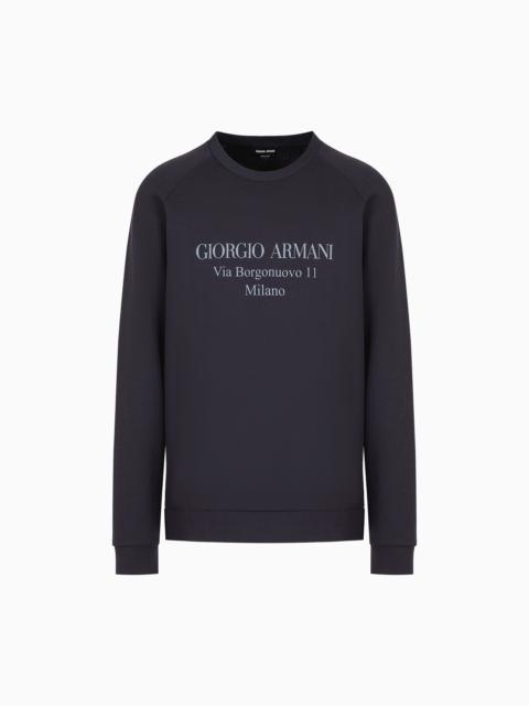 Borgonuovo 11 sweatshirt in cotton double jersey
