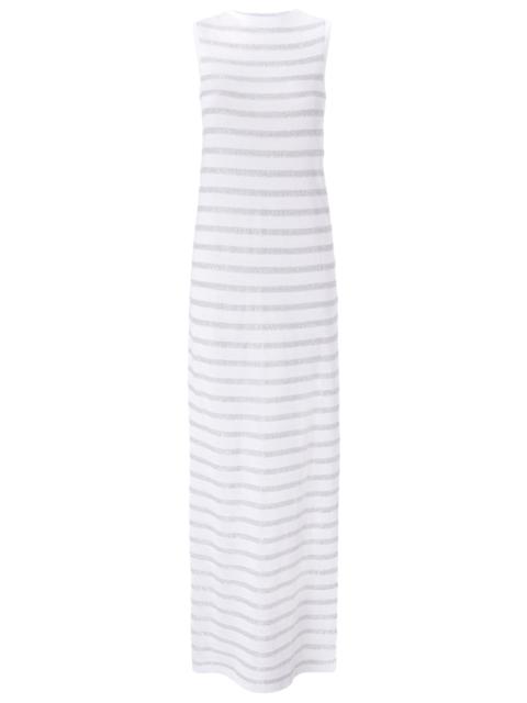 Crewneck Sleeveless Long Dress