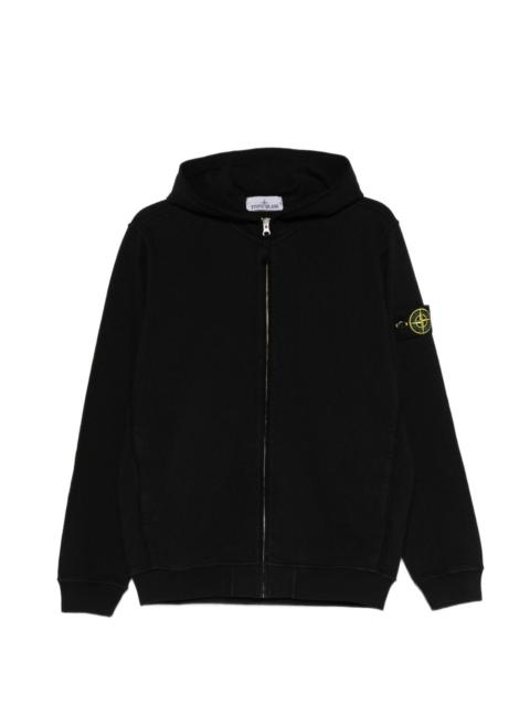 zip-fastening hoodie