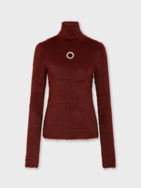 TURTLE-NECK TOP IN BRUSHED KNIT