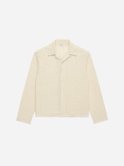 Loop Collar Shirt - Ecru Mesh