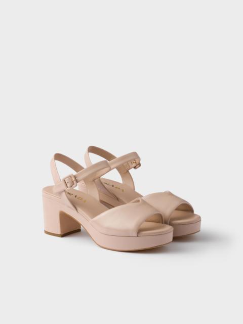 Padded nappa leather sandals