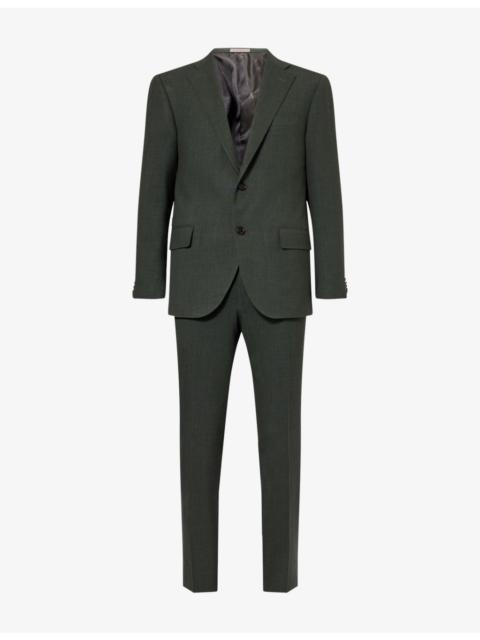 Leader Single-Breasted Wool-Blend Suit