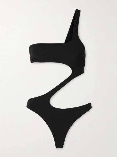 La Sirene one-shoulder cutout swimsuit Black