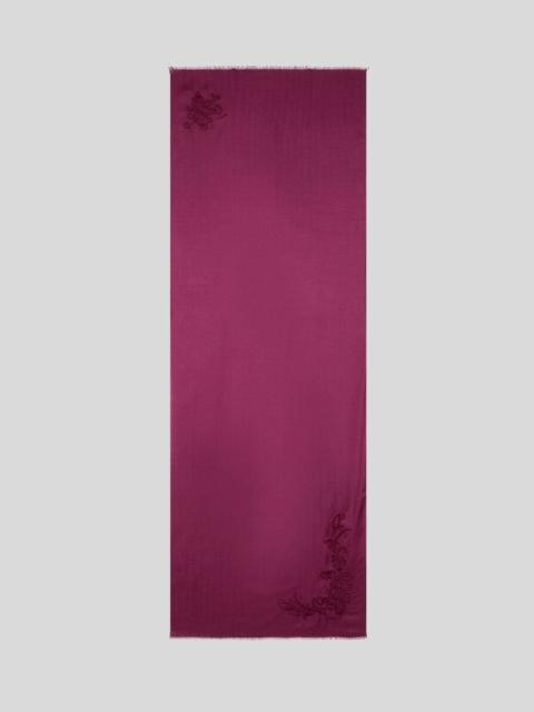CASHMERE AND SILK SCARF WITH EMBROIDERY