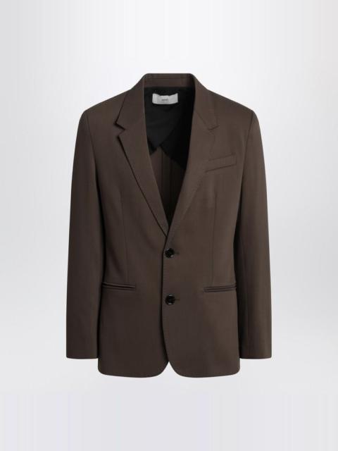 AMI Paris Single-Breasted Olive Jacket