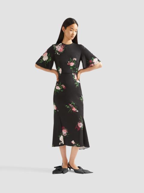 SHORT SLEEVE MIDI DRESS