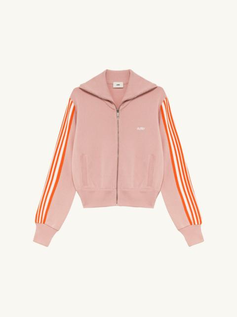 KNITTED TENNIS VISCOSE ZIP JACKET WOMAN