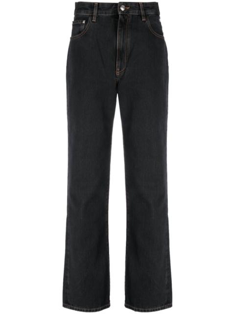 Chocker rhinestone-embellished straight-leg jeans