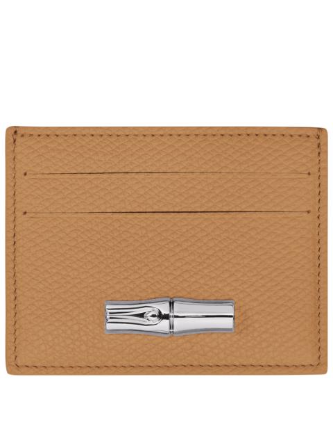 Le Roseau Card holder Walnut - Leather