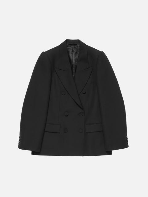 Double-breasted wool suit - Black