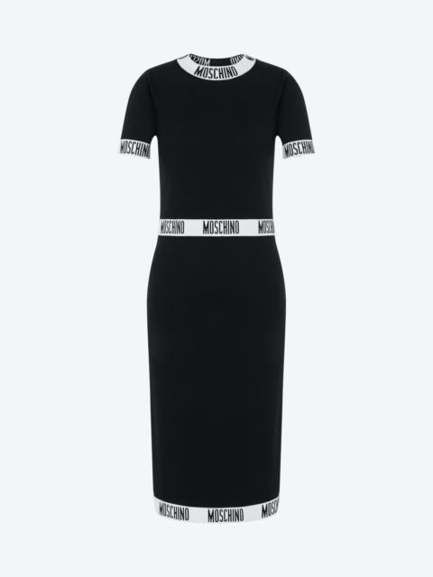 Moschino LOGO TAPES WOOL DRESS - AEF232D 049254003555 | REVERSIBLE