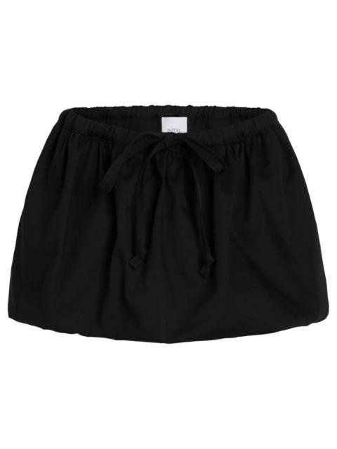 Puffy gabardine mini skirt