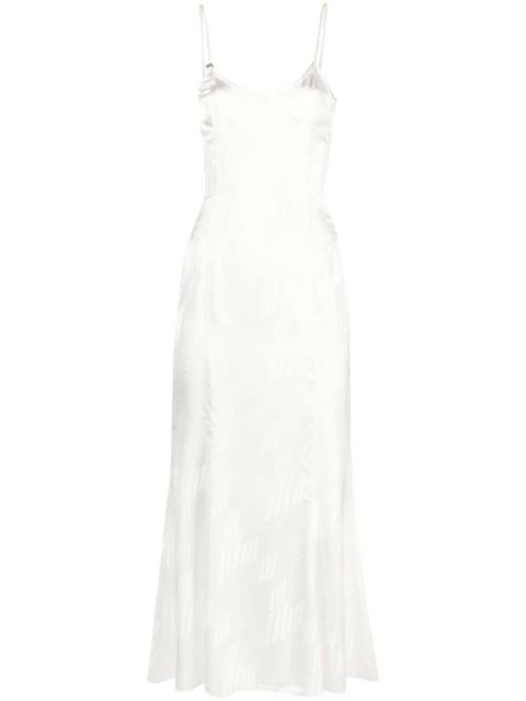 logo-jacquard midi dress