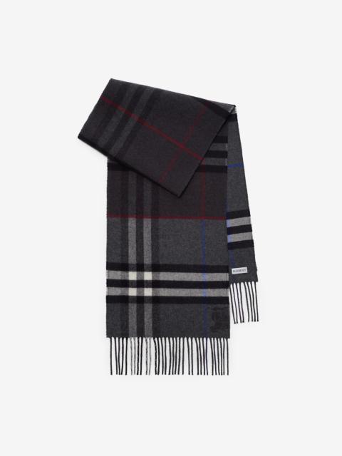 Contrast Check Cashmere Scarf