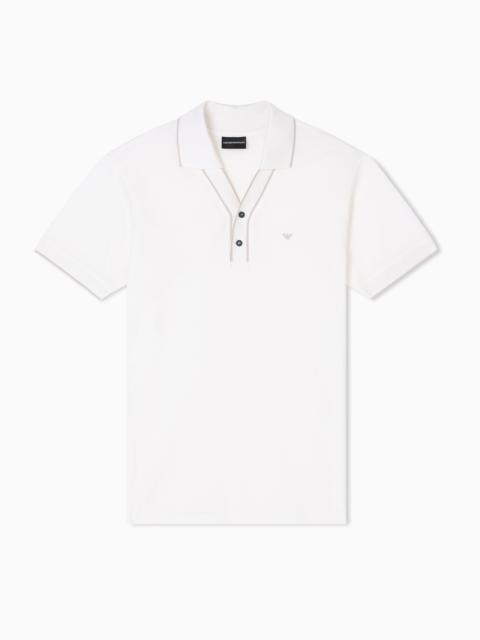 PIQUÉ POLO SHIRT WITH CONTRASTING EDGES
