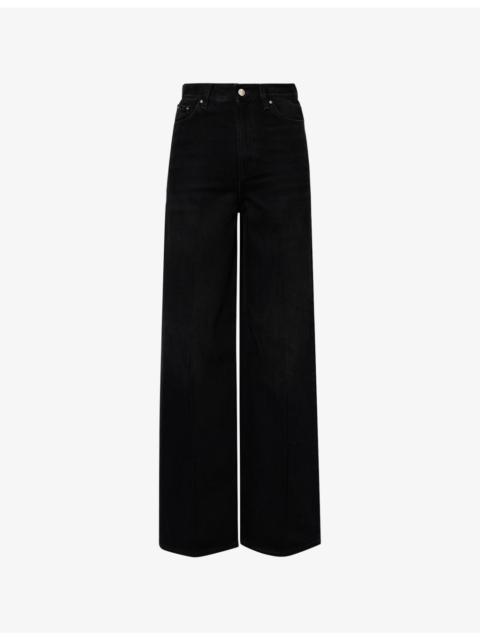 High-Rise Wide-Leg Denim Jeans