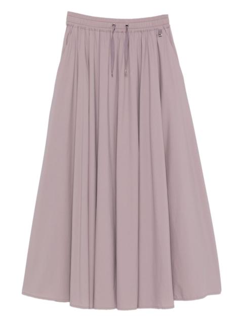 Resort drawstring midi skirt